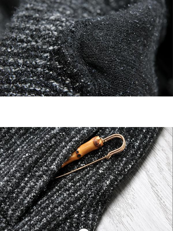 Literary Loose Solid Color Thick Bloom Pants