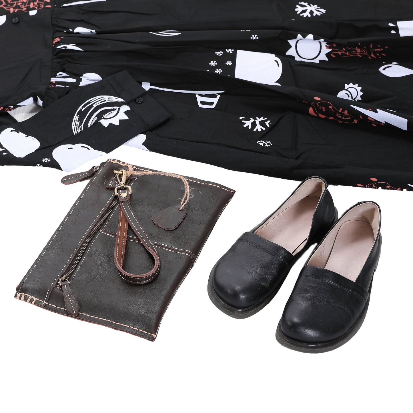 Matching Black Dress Women Party Style