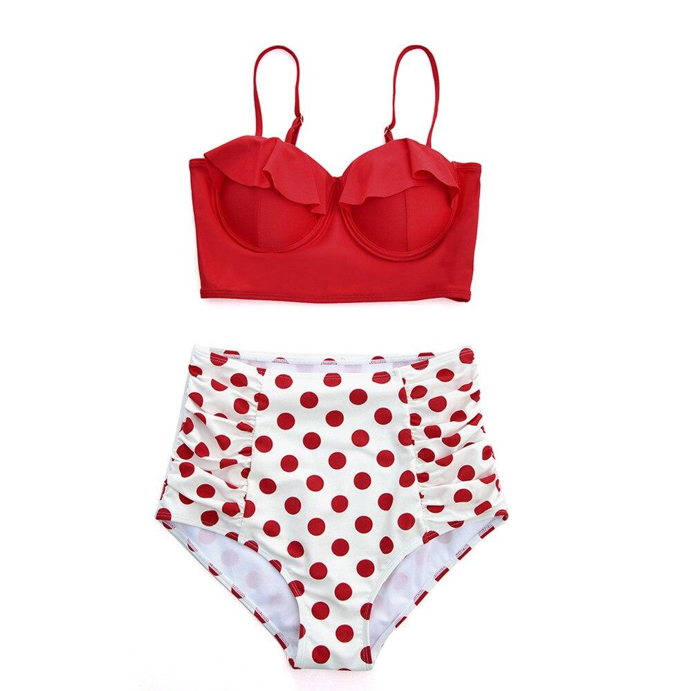 High Waist Bikini Set 2020 Biquini Plus Size Swimwear Women 3XL Print Swimsuit Bandage Bathing Swimming Suit Bikinis - Zebrant
