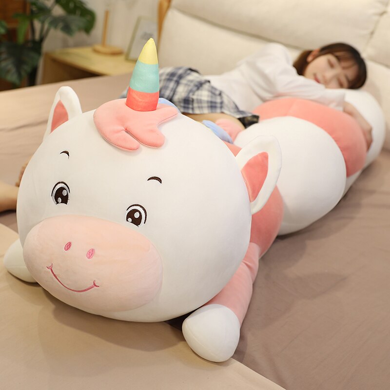 New Huggable Big Long Cute Dinosaur Plush Toy Soft Cartoon Animal Angel Stuffed Doll Boyfriend Pillow Kids Girl Birthday Gift