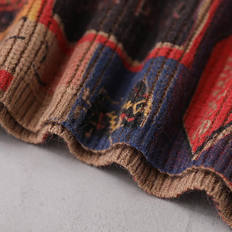 New Loose Retro Printed Pattern Sweater