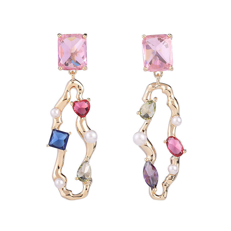 S925 Silver Needle Love Zircon Earrings