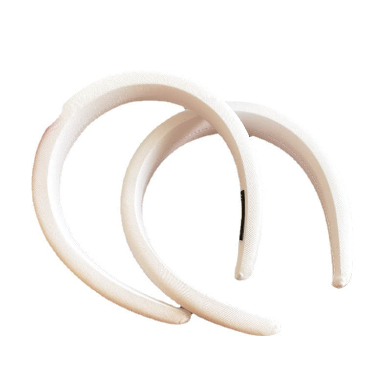 Black white solid color sponge Hair Bands