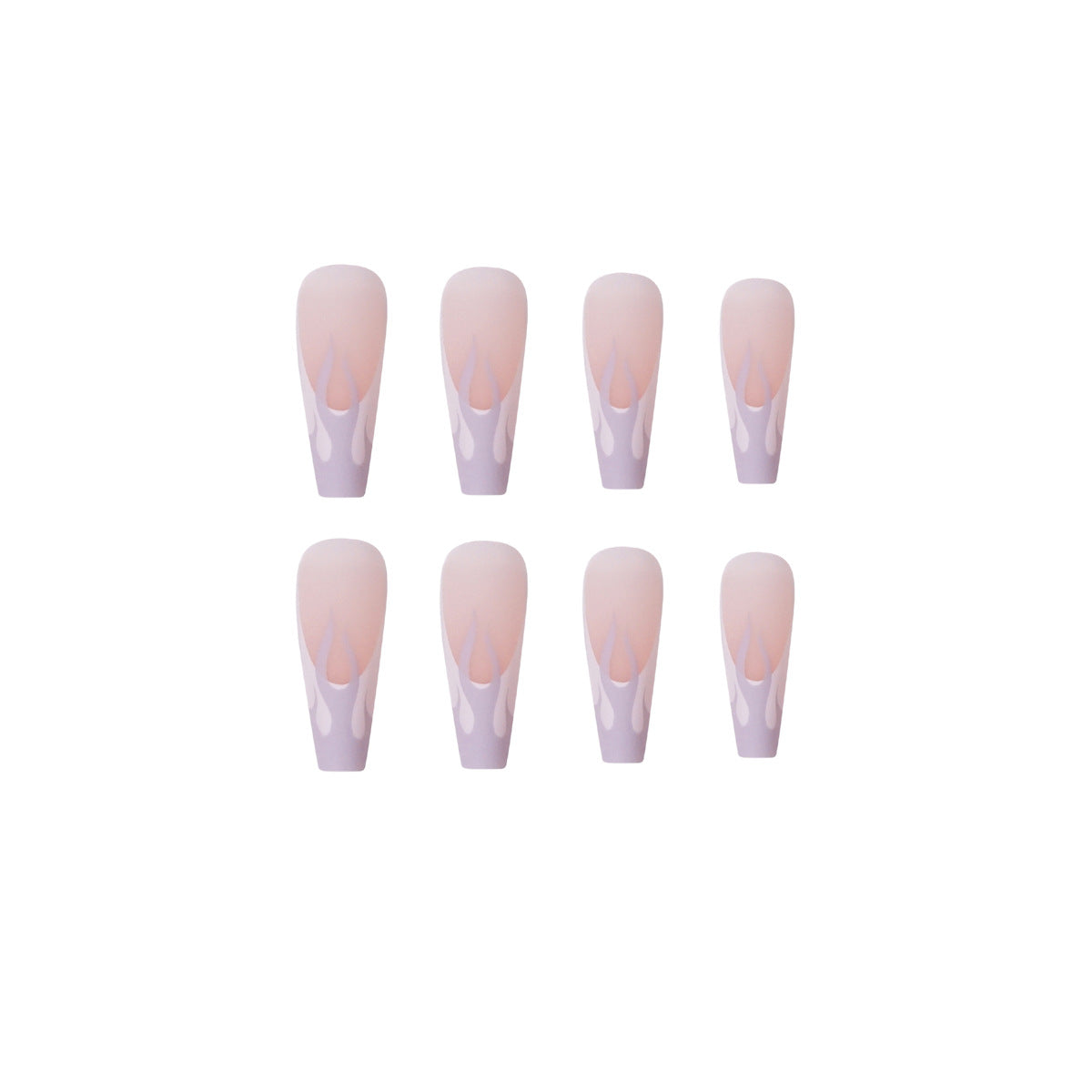 Grey flame PRESS ON NAILS