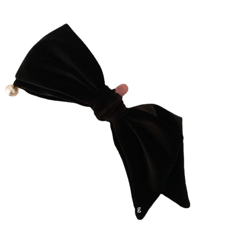 Pearl Velvet Hair Clips