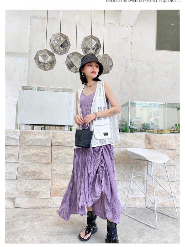 Elegance Sexy Pleats Suspender Dress