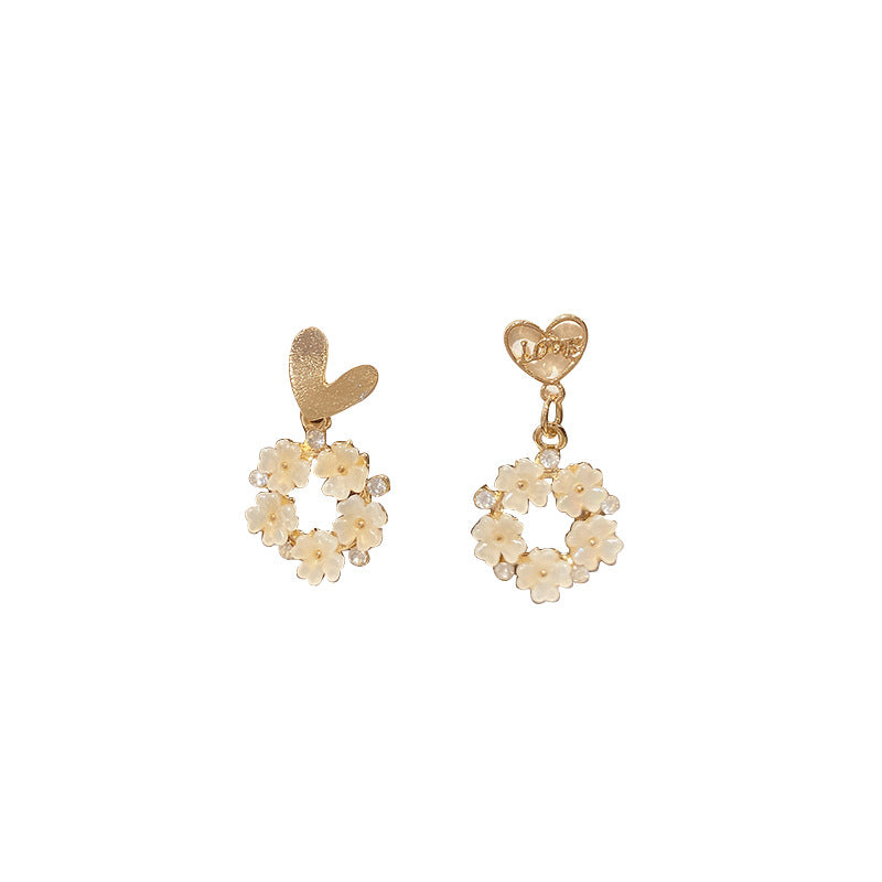WHOLESALE shell flowers love earrings