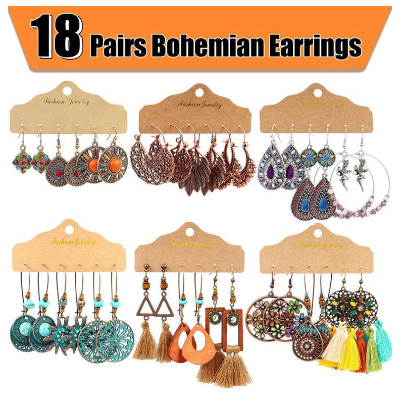 Geometric water drop shell earrings