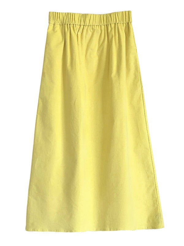 Solid Color Loose A-Line Empire Skirt