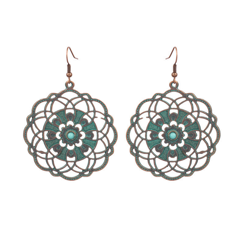 Tassel pendant alloy retro earrings