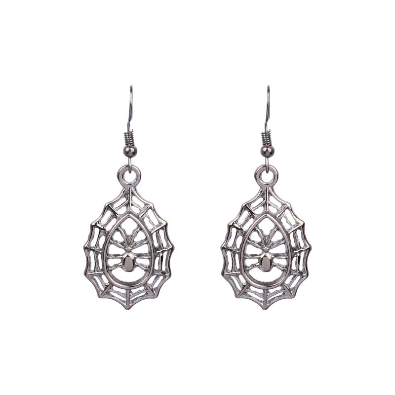 Horrible funny skull Halloween earrings