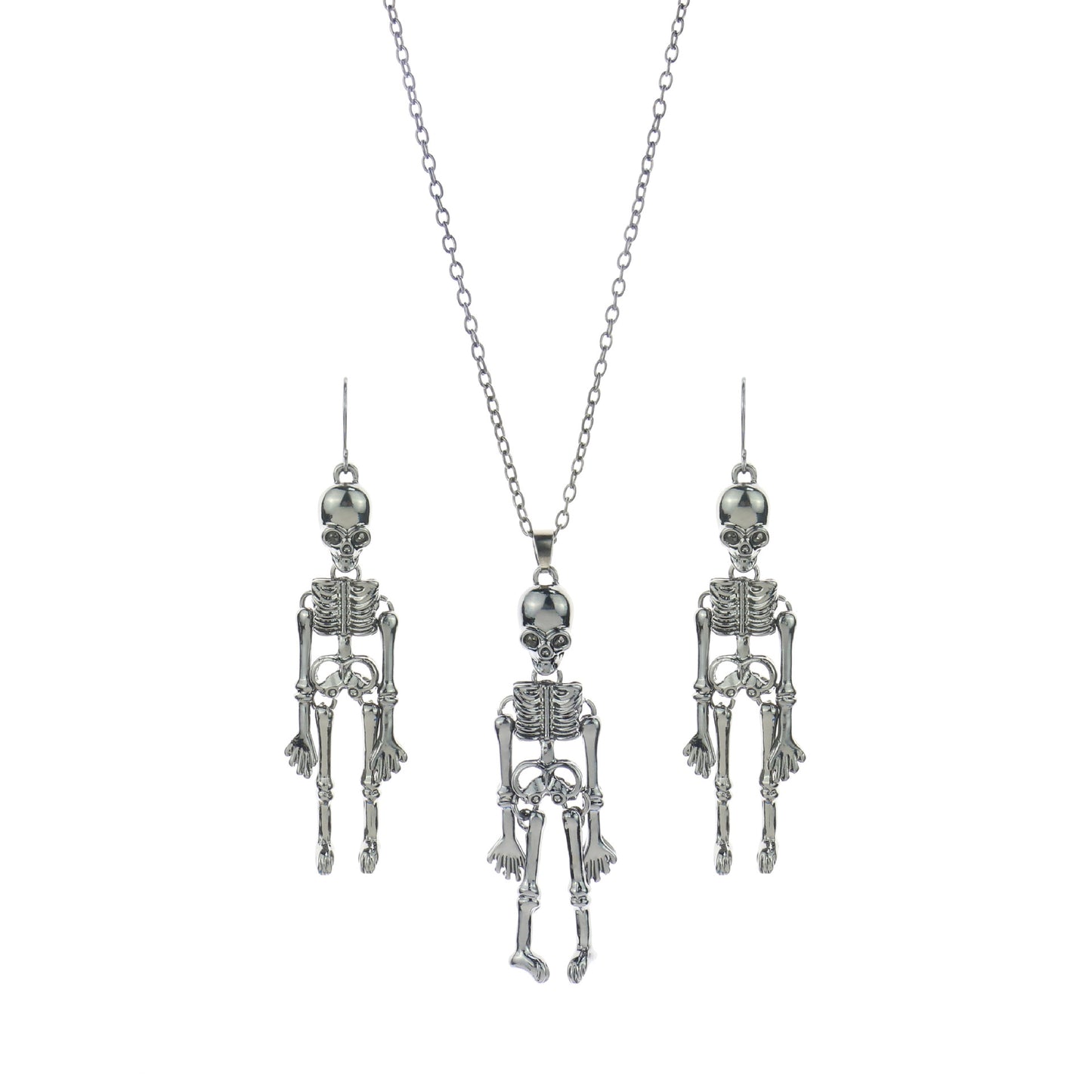 Halloween skeleton pendant necklace