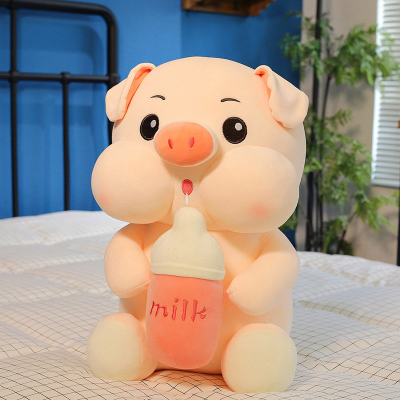 Stuffed Animal Bottle Pig Plush Toy