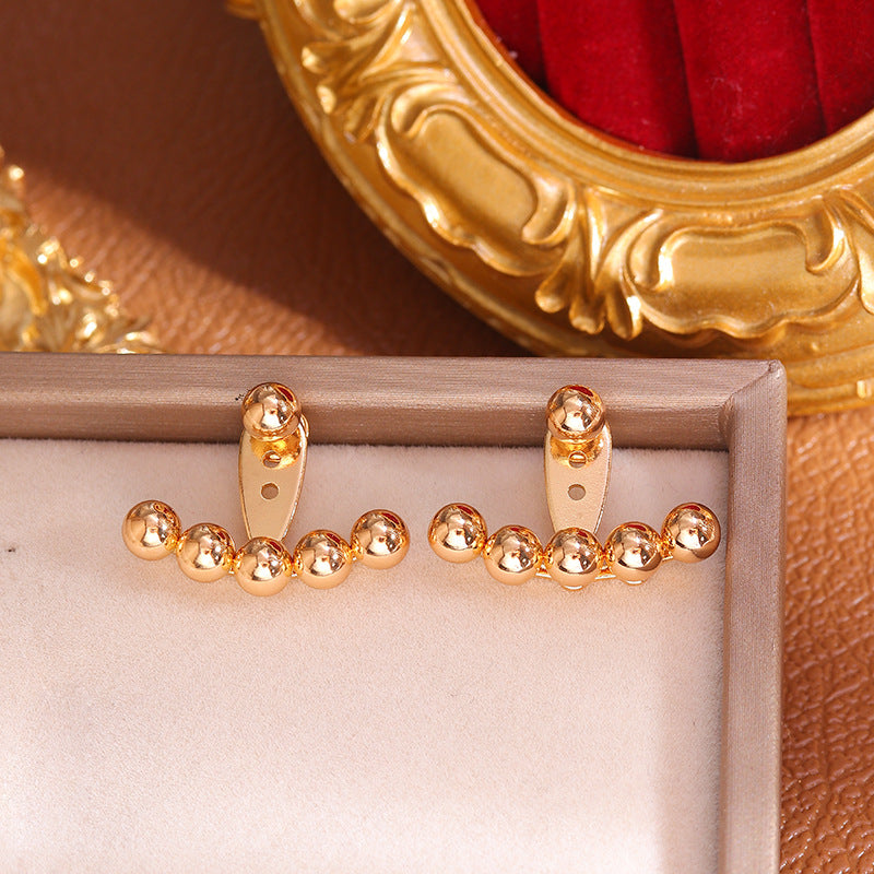 S925 silver needle simple fashion beanie earrings