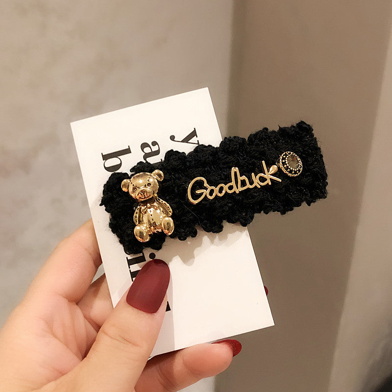 Rabbit Plush Hair Clips