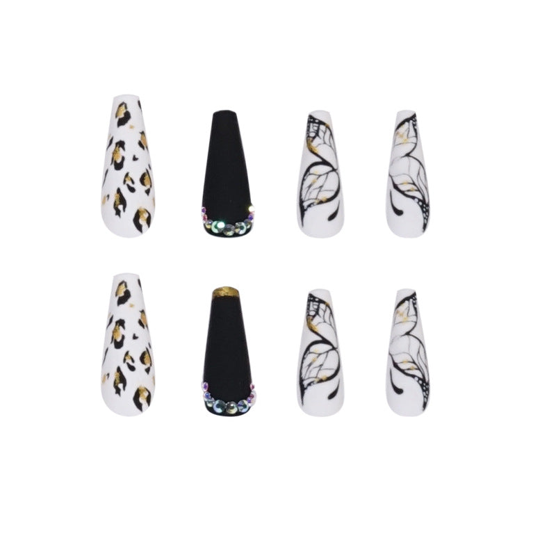 Butterfly Leopard Print PRESS ON NAILS