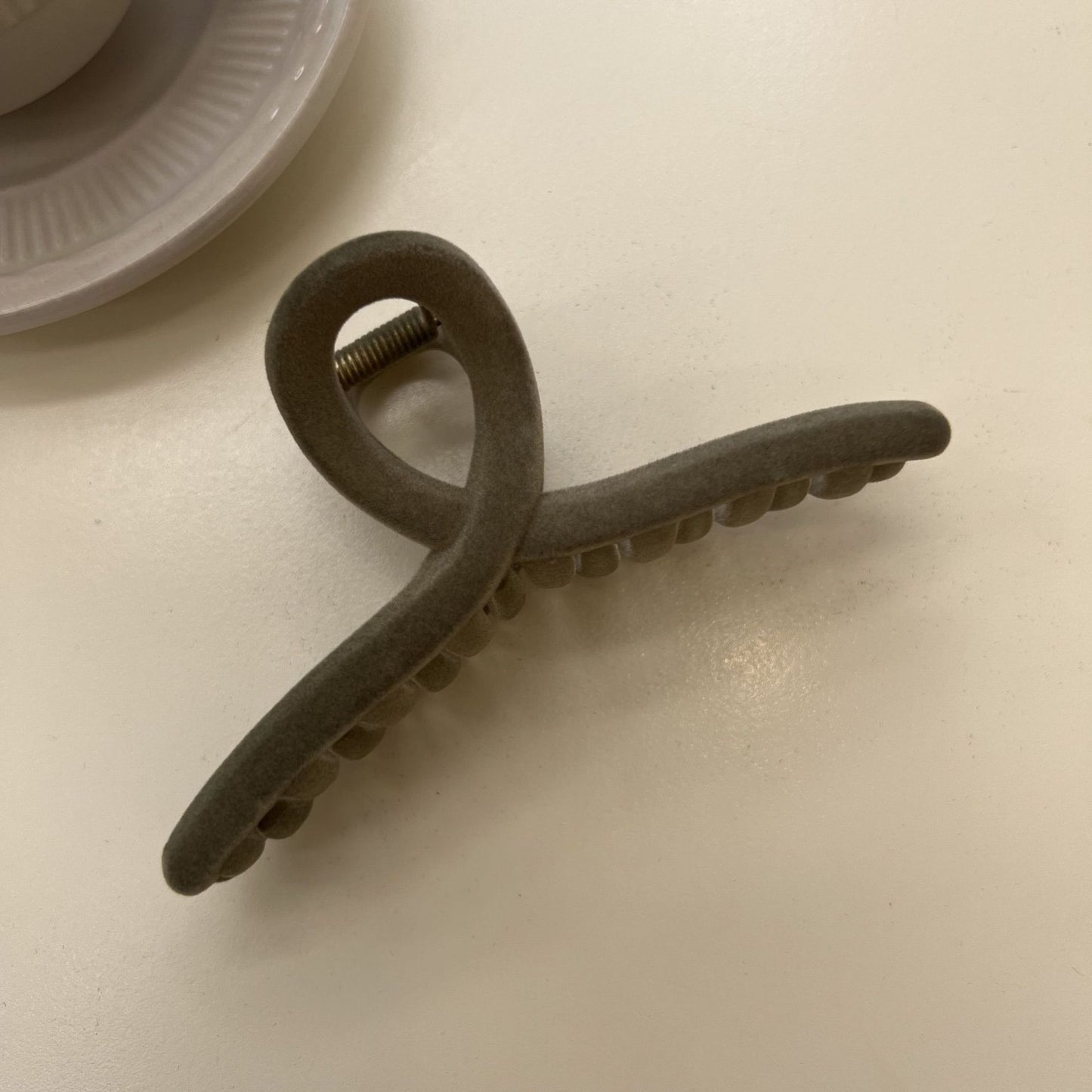 Flocked minimalist Hair Clips