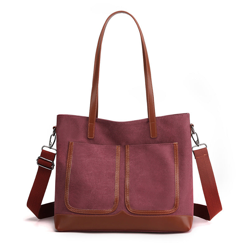 Leisure portable canvas bag 2021 new fashion large capacity Versatile Single Shoulder Bag Large Bag Canvas Messenger Bag women's bag