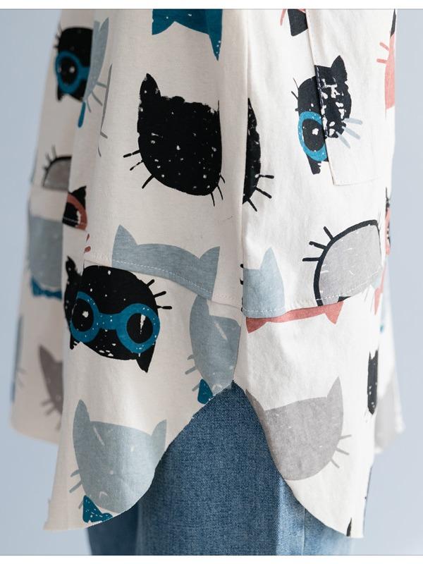 CASUAL CARTOON PRINTED ROUND-NECK T-SHIRT - Zebrant