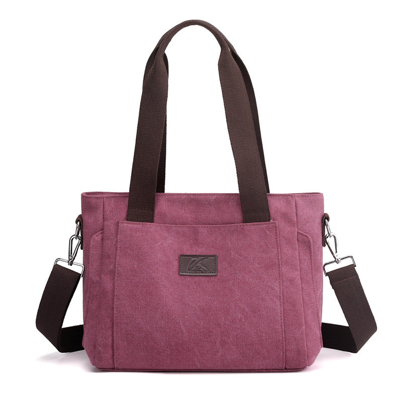 2021 new large capacity women's bag light cross bag casual shoulder bag cross border trendy canvas bag women's handbag