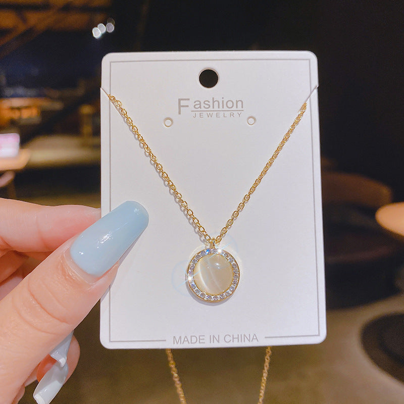 WHOLESALE copper micro-inlaid opal necklace