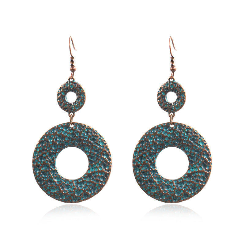 Round alloy earrings