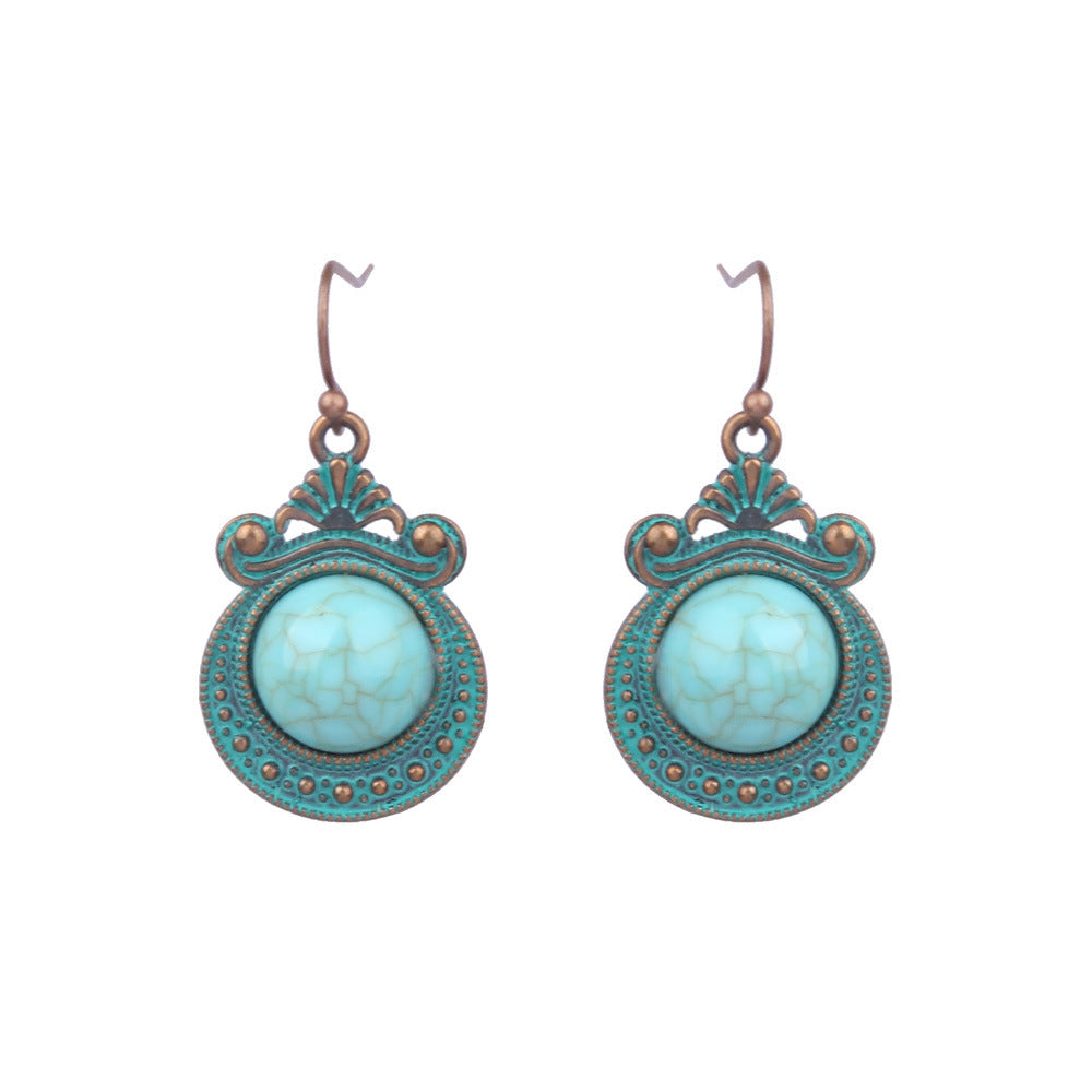 Antique ethnic old alloy earrings