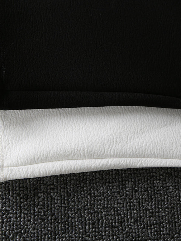 Original Solid High-neck Batwing Sleeves Sweatshirt