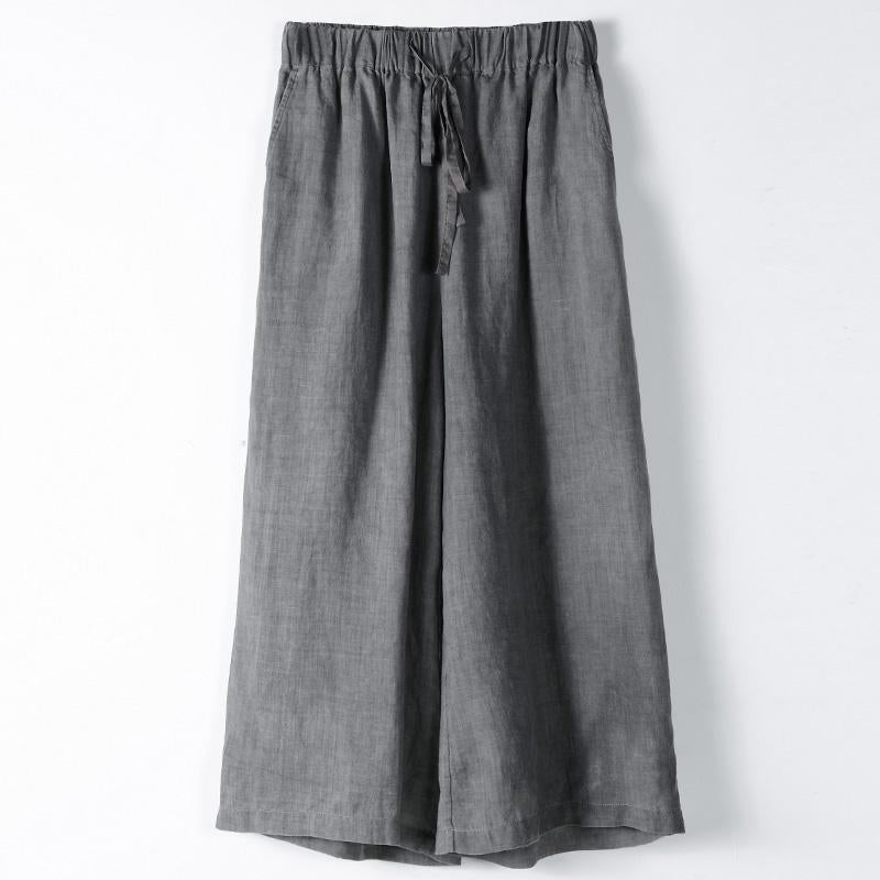 Plus Size Falling Wide Leg Straight Casual Pants