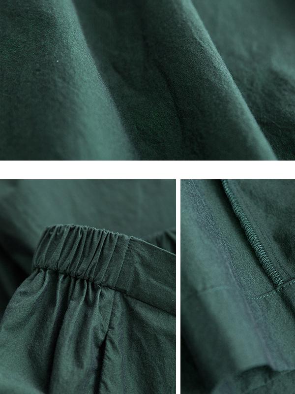 Plus Size Folded Pure Color Wide Leg Pants