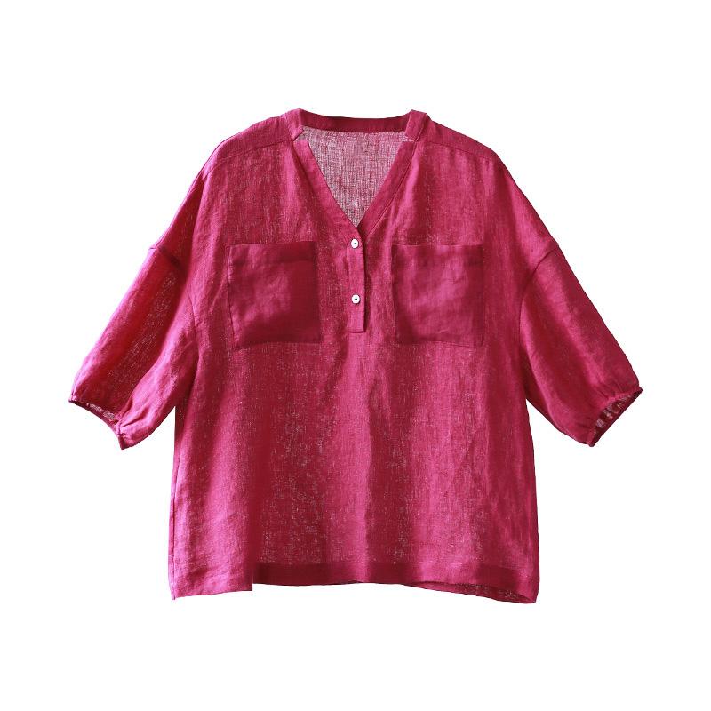 Plus Size Lantern Sleeve Casual Transparent Shirt
