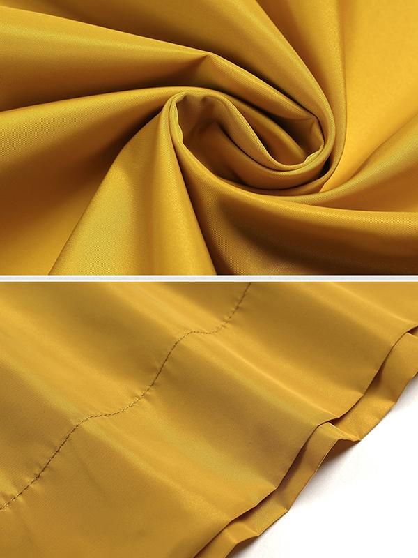 Plus Size Pure Color Split Trench Coat