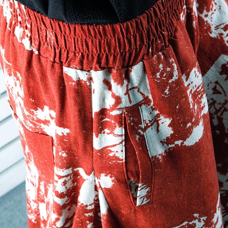 Plus Size Retro Printed Comfortable Bloomers