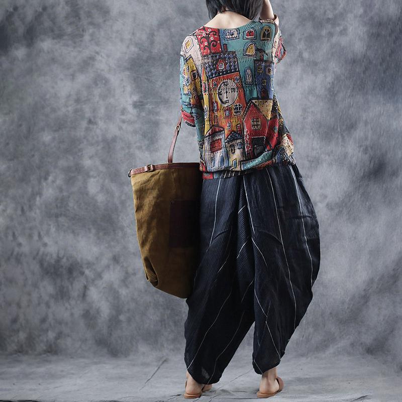 Tie-Neck Casual Printed Floral Midi Dress