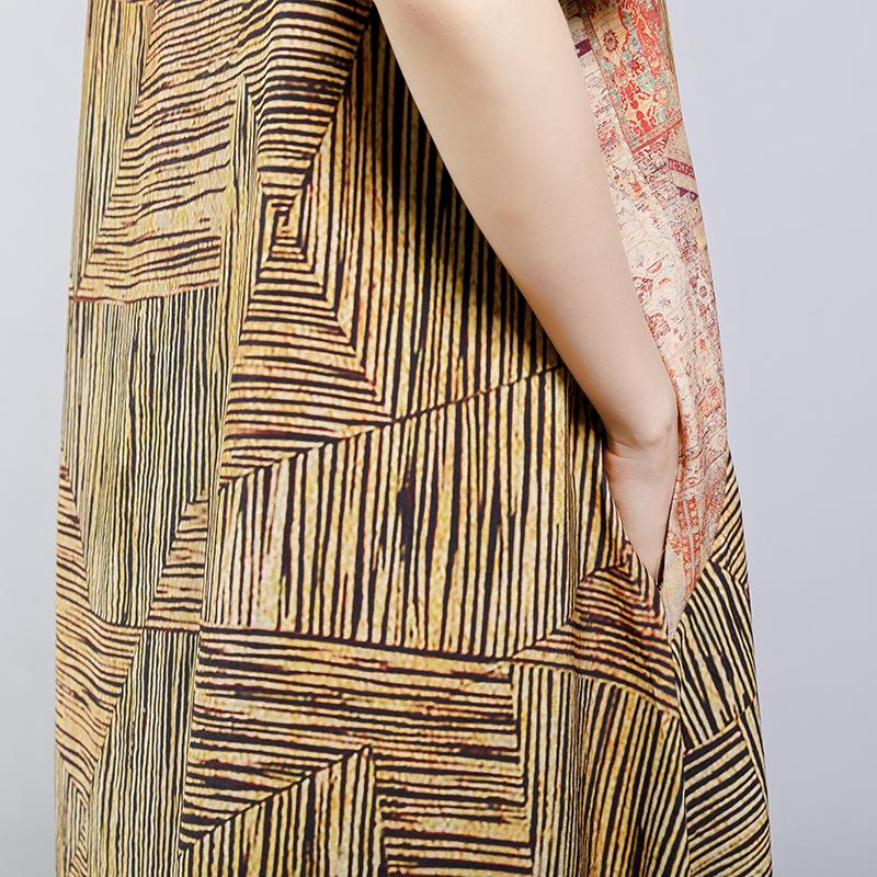 Printed Spliced Casual Comfortable Two Piece Suit