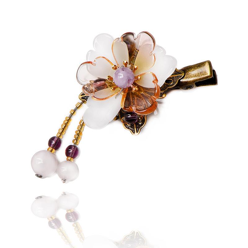 Retro Beautiful Glazed Flower Barrette