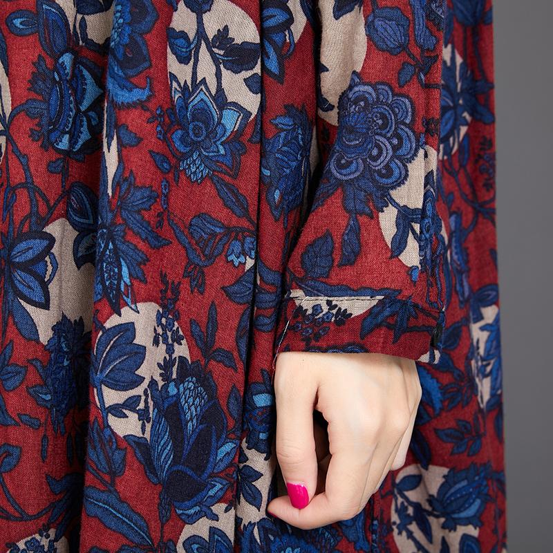 Retro Floral Printed Soft Comfortable Dress