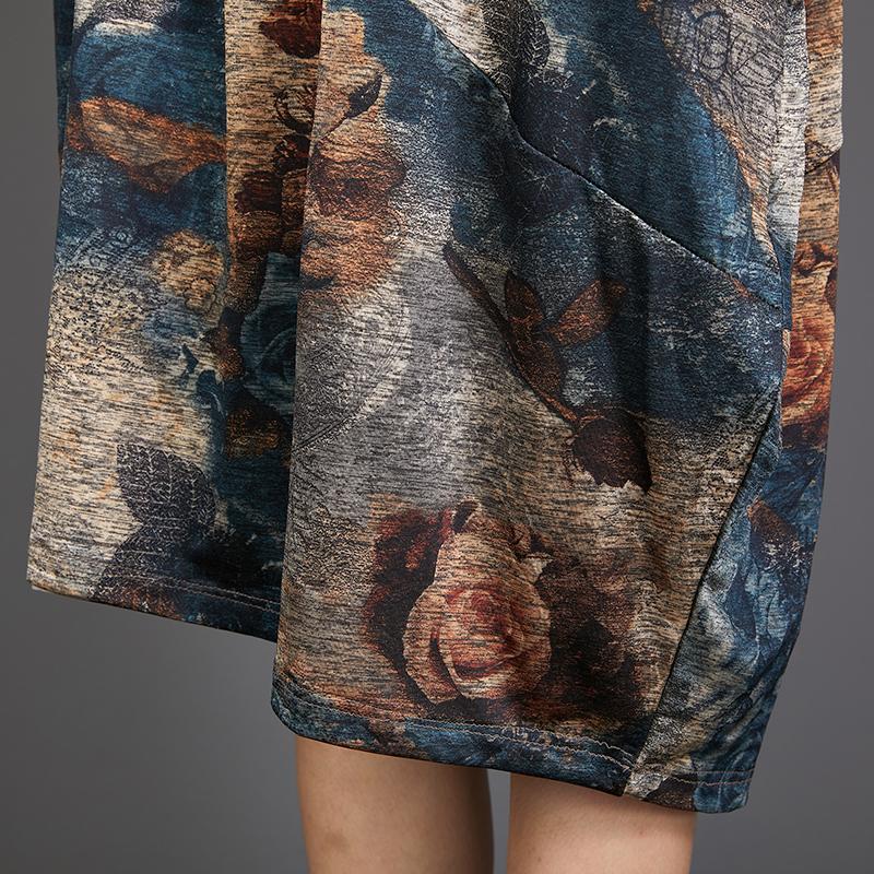 Retro Flower Soft Elegant Loose Dress