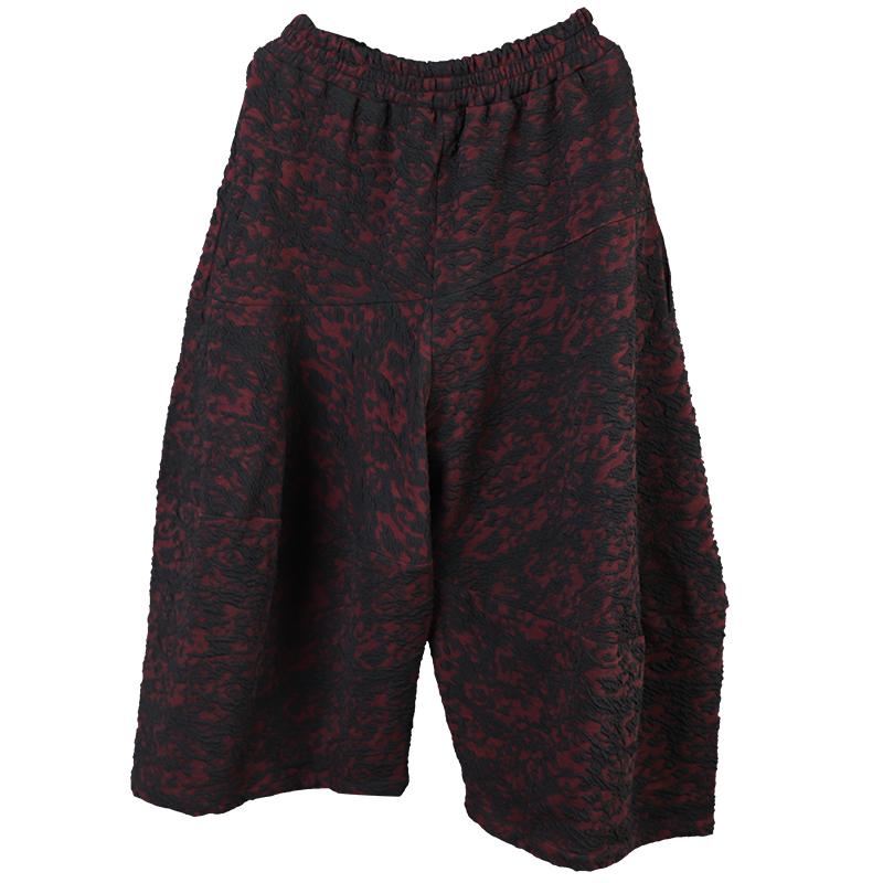 Retro Personality Jacquard Wide Leg Pants