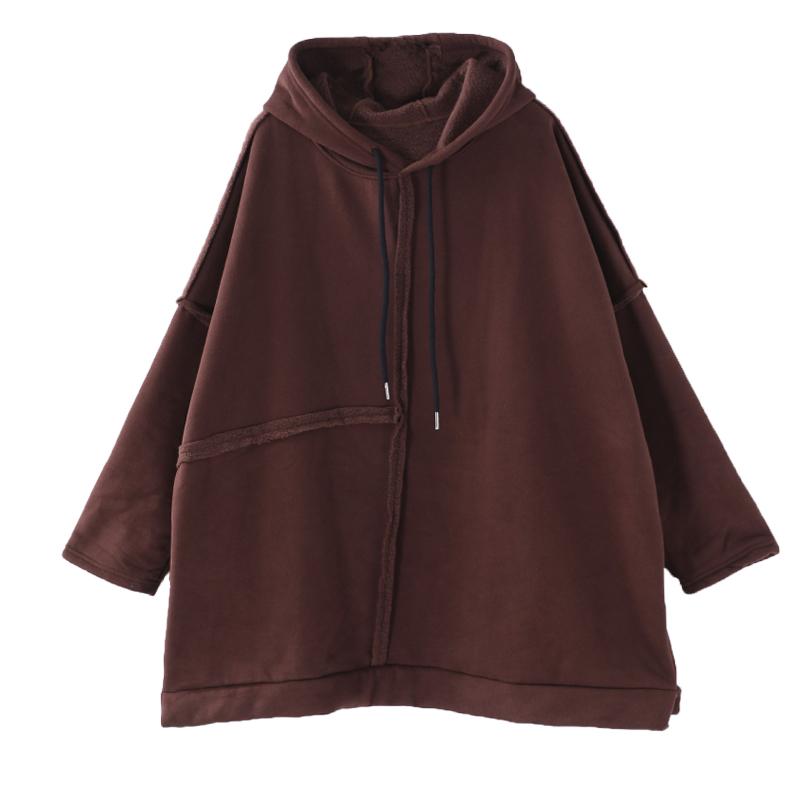Retro Plus Velvet Warm Hooded Sweatshirt