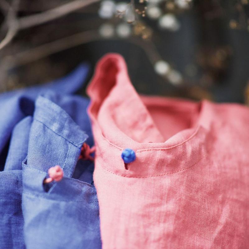 Retro Solid Color Literary Comfortable T-Shirt