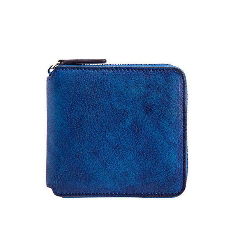 Retro Womens Zipper Leather Purse Wallet