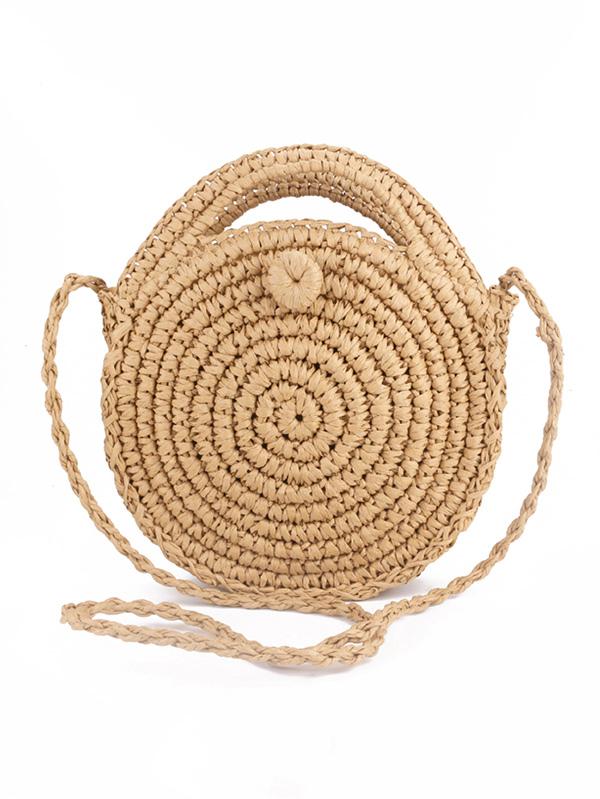 Handmade Straw Plaited Article Bohemia Bag