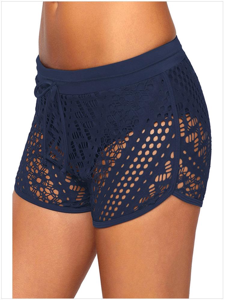 Solid Color Cutout With Lined Four-Cornered Bikini