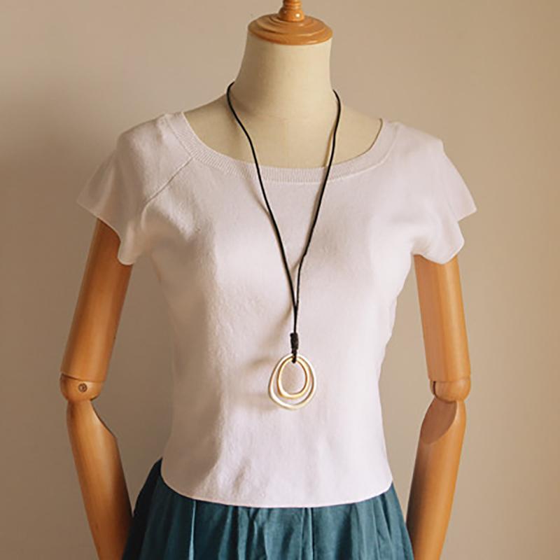 Simple Versatile Multilayer Irregular Geometric Circle Necklace