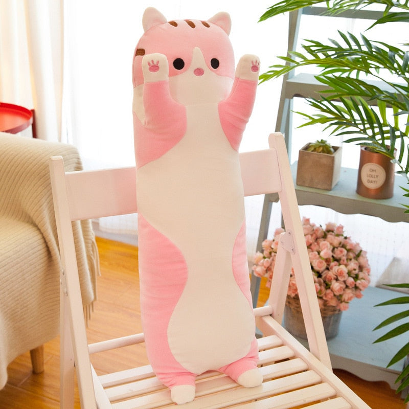 Soft/Cute /Plush /Long cat/pillow/Cotton Doll Lunch Nap Office Car Sleeping Pillow Christmas birthday holiday gifts for girls