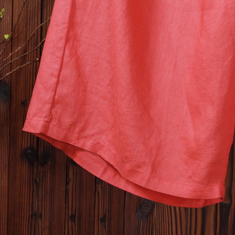 Solid Casual Cotton Wide Leg Pants