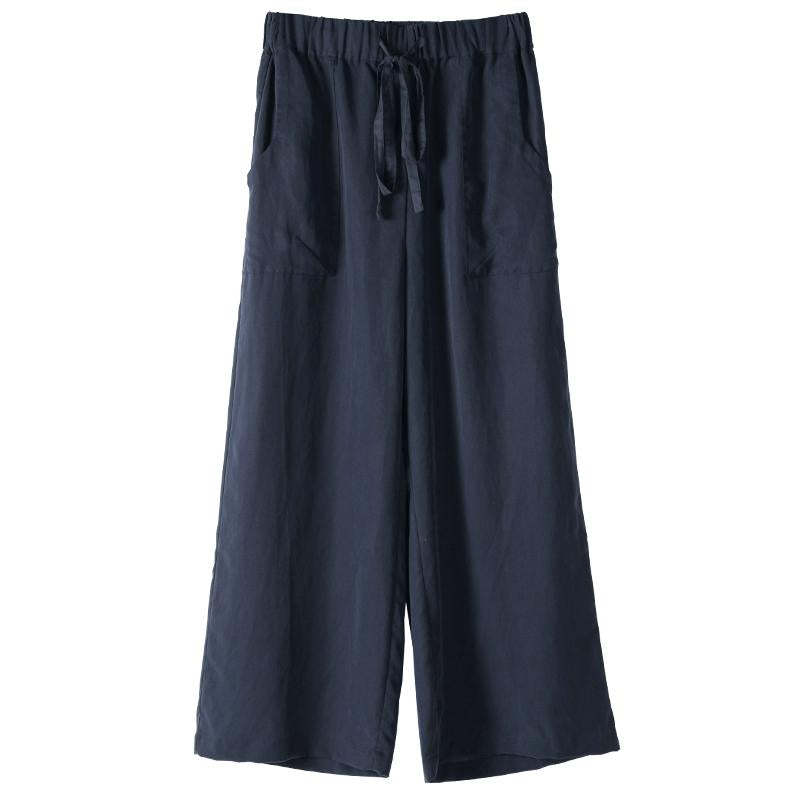 Solid Color Casual Plus Size Straight Pants