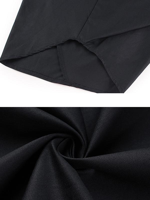 Solid Cotton Loose Calf-Length Plus Size Harem Pants