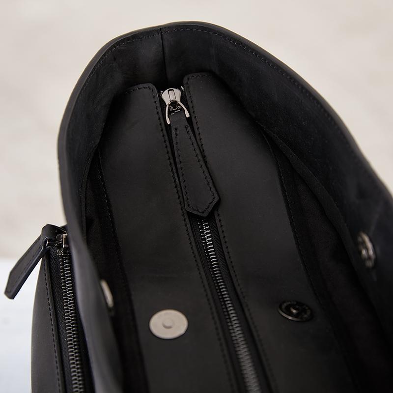 Solid Leather Casual Crossbody Bag Shoulder Bag